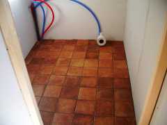 Tiling in the WC.