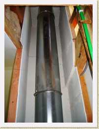 The insulated tubes were clipped together in the partly finished duct I'd made.